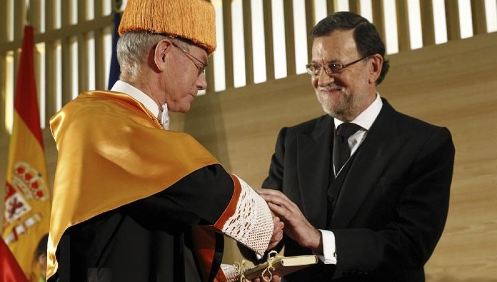 Rajoy junto a Van Rompuy.