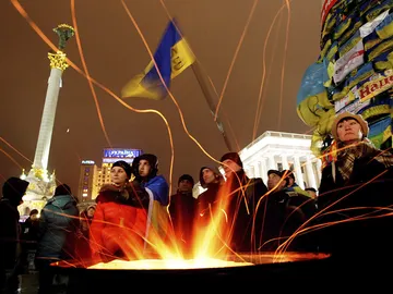 Manifestantes en Ucrania Manifestantes en Ucrania