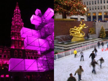 La Grand Place en Bruselas y el Rockefeller Center en Nueva York