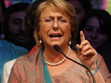 Michelle Bachelet tras ganar las elecciones Michelle Bachelet tras ganar las elecciones