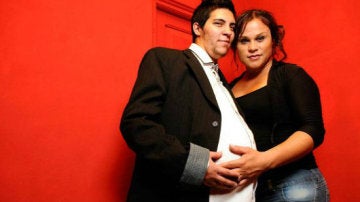 Alexis Taborda y Karen, durante el embarazo