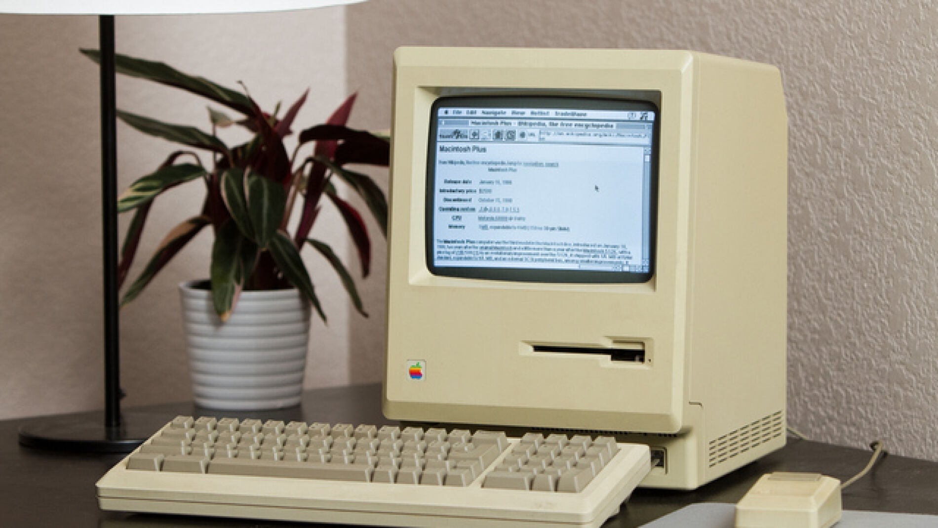 Ordenador Macinstosh Plus usado por Jeff Reacher