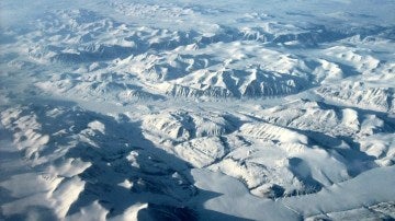 Imagen de la superficie helada en Groenlandia