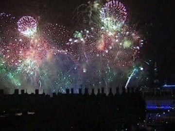 El Big Ben y los fuegos artificiales