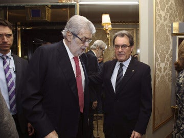 José Manuel Lara y Artur Mas en el día del Premio Nadal