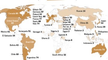 Mapa de aceptación de la homosexualidad