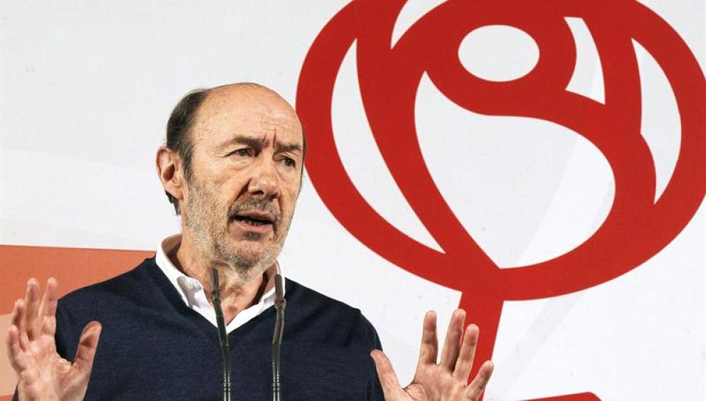 El secretario general del PSOE, Alfredo Pérez Rubalcaba