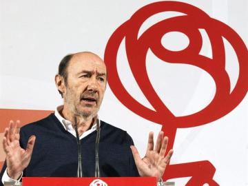 El secretario general del PSOE, Alfredo Pérez Rubalcaba