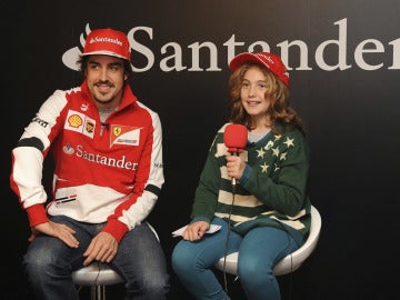 Fernando Alonso en un acto del Banco Santander