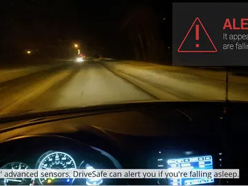 La aplicación utiliza sensores para detectar si el usuario está quedándose dormido. La aplicación utiliza sensores para detectar si el usuario está quedándose dormido.