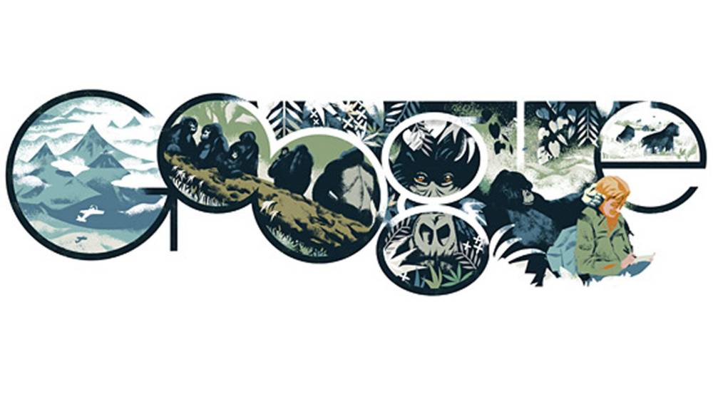 Doodle en homenaje a Dian Fossey