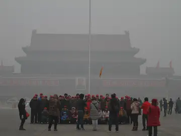 Polución sobre la Plaza de Tiananmen Polución sobre la Plaza de Tiananmen