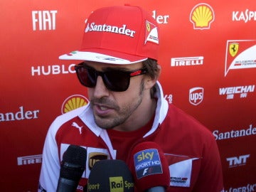 Alonso habla a los medios