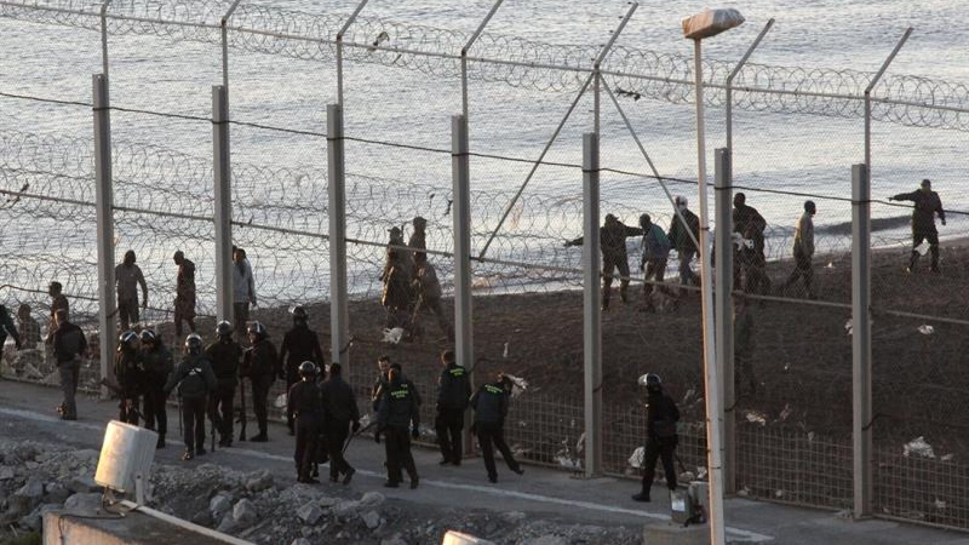 Vista general del lugar donde murieron los 15 inmigrantes