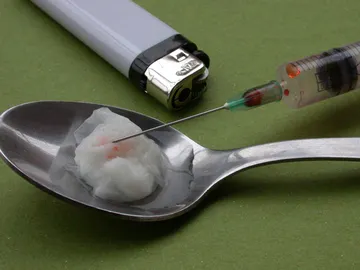 Jeringuilla de heroina Jeringuilla de heroina