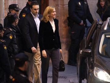 La infanta Cristina, a su salida del tribunal de Palma de Mallorca