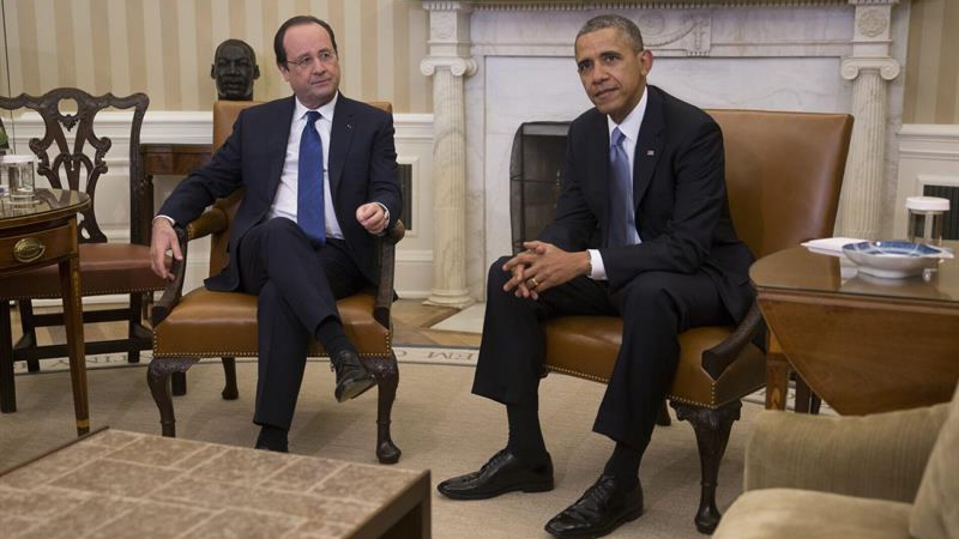 Obama y Hollande en el Despacho Oval