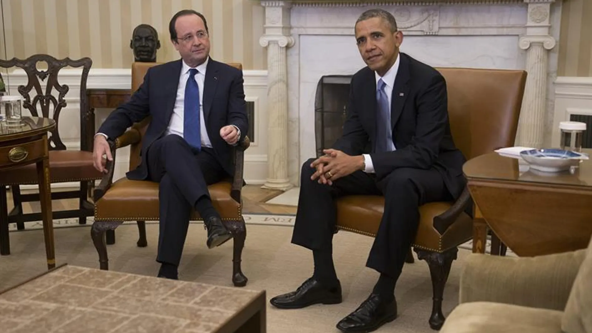 Obama y Hollande en el Despacho Oval Obama y Hollande en el Despacho Oval