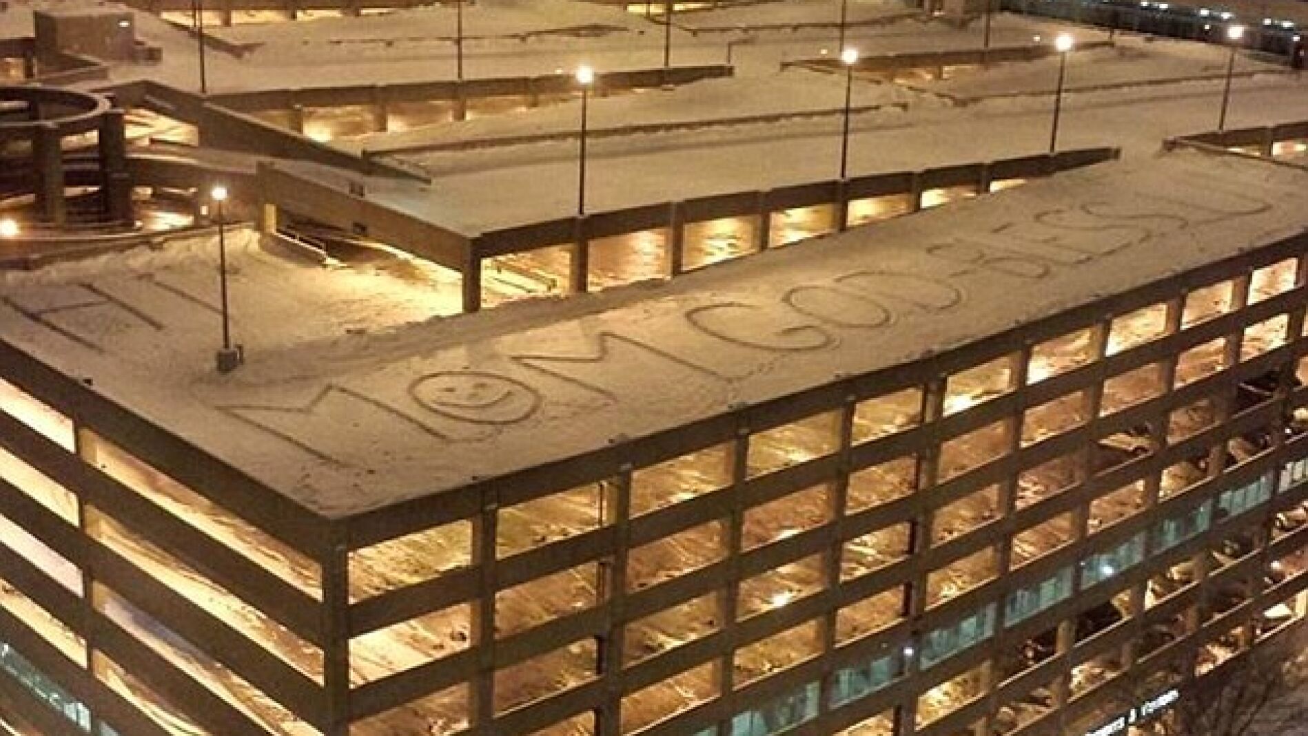 Mensaje en la nieve