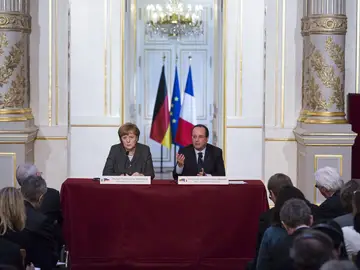 Angela Merkel y François Hollande Angela Merkel y François Hollande