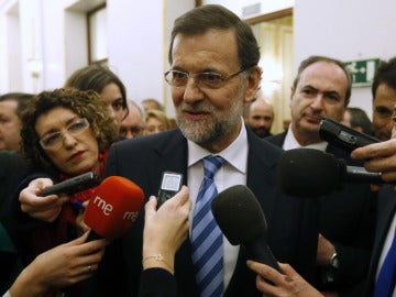 Rajoy, a la salida del Congreso de los Diputados