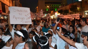 Manifestación por la liberación de 'El Chapo'