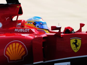 Alonso, a los mandos del F14 T