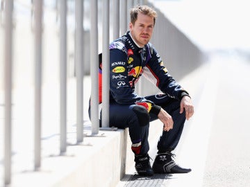 Vettel posa para la cámara