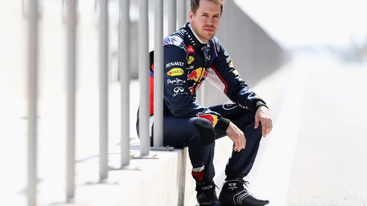 Vettel posa para la cámara