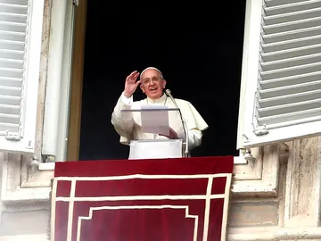 El Papa Francisco, durante el rezo del Angelus El Papa Francisco, durante el rezo del Angelus