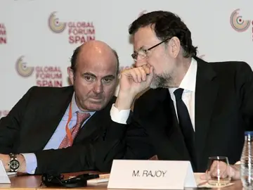 Mariano Rajoy y Luis de Guindos en Bilbao Mariano Rajoy y Luis de Guindos en Bilbao