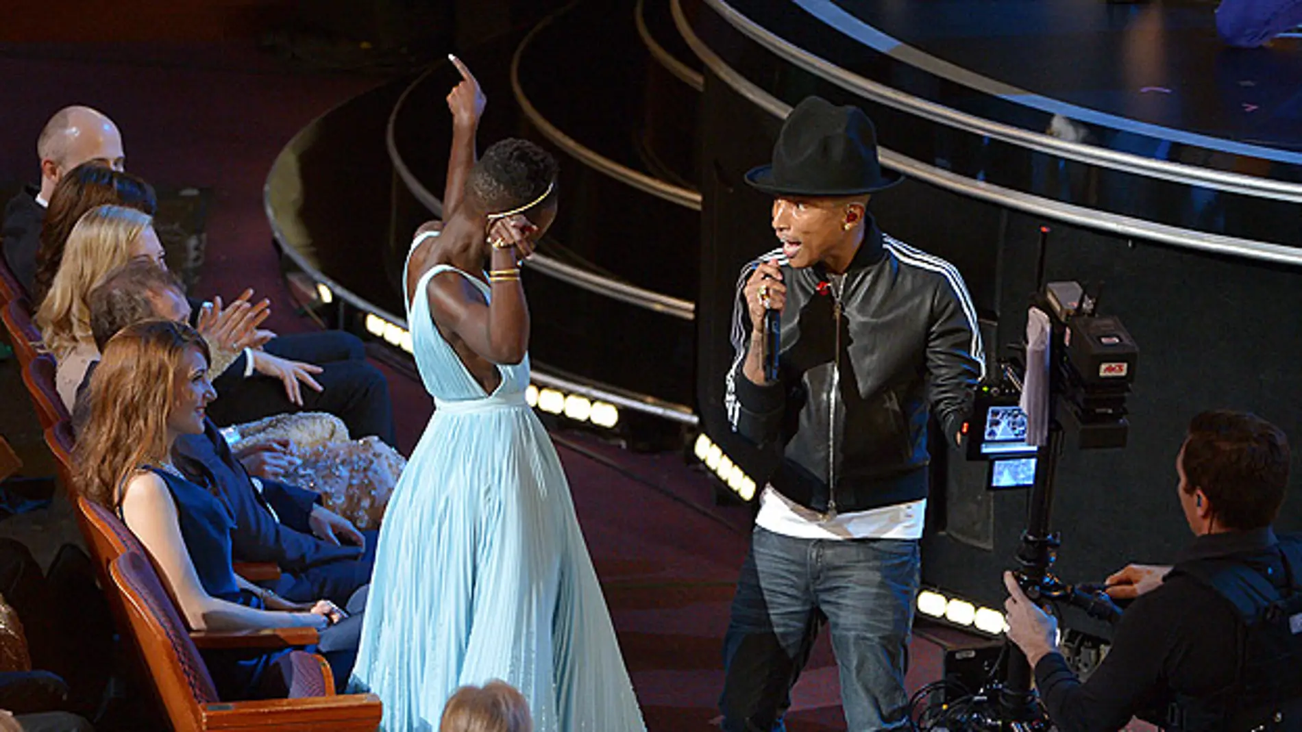 Pharrell Williams y Lupita Nyong’o