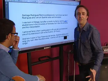 Santi reclama sus doce puntos y practica su inglés en los ensayos Santi reclama sus doce puntos y practica su inglés en los ensayos
