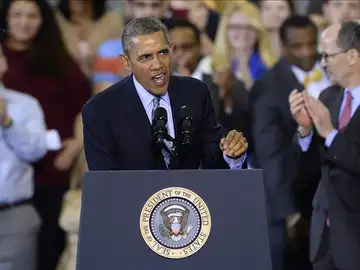 Barack Obama en una comparecencia Barack Obama en una comparecencia