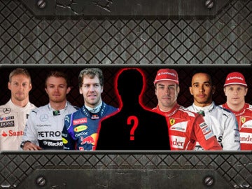 Button, Rosberg, Vettel, Alonso, Hamilton y Raikkonen 