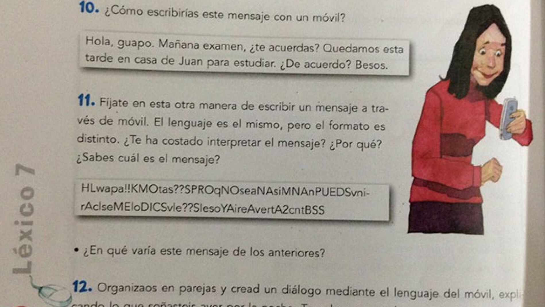 P&aacute;gina de un libro de castellano.