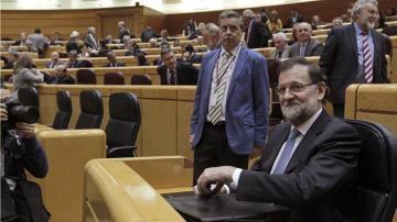 Mariano Rajoy, durante la sesión de control al Ejecutivo en el Senado