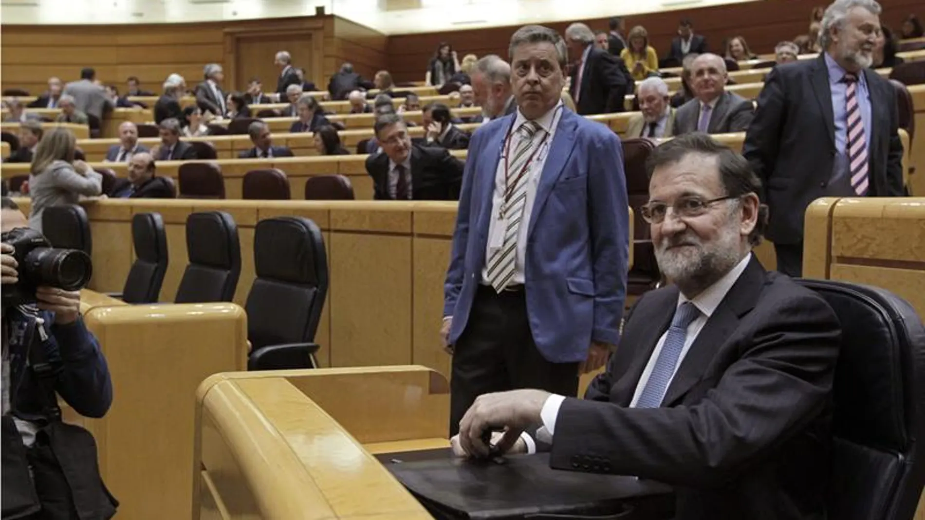 Mariano Rajoy, durante la sesión de control al Ejecutivo en el Senado Mariano Rajoy, durante la sesión de control al Ejecutivo en el Senado