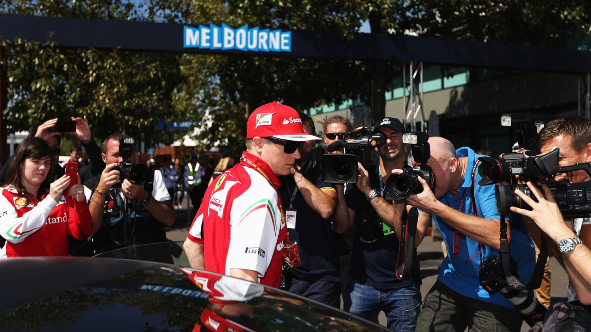 Raikkonen llega a Albert Park.