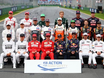 Foto de familia de la F1 2014