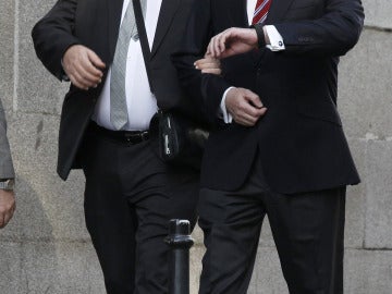 Pablo Crespo y Miguel Duran a su llegada al juzgado