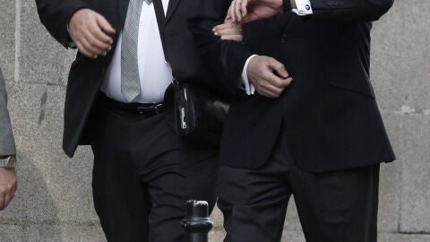 Pablo Crespo y Miguel Duran a su llegada al juzgado