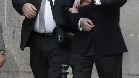 Pablo Crespo y Miguel Duran a su llegada al juzgado Pablo Crespo y Miguel Duran a su llegada al juzgado