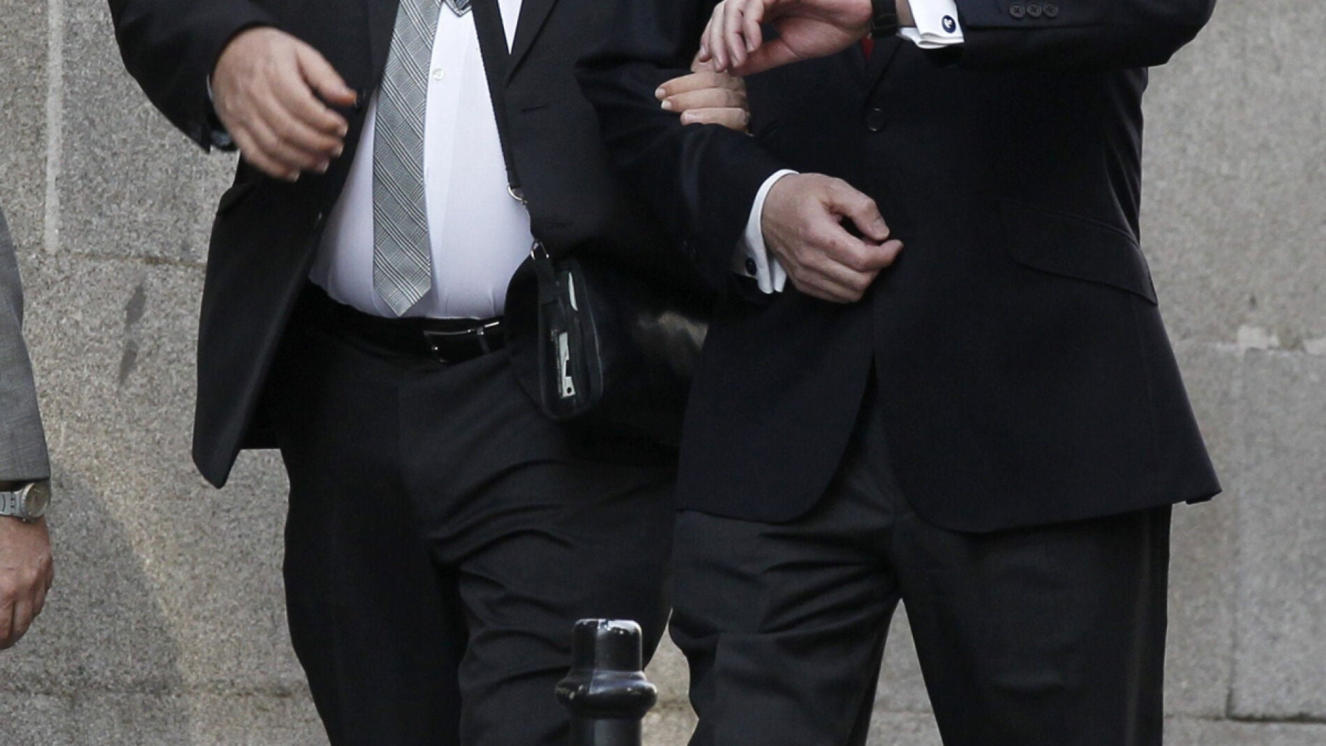 Pablo Crespo y Miguel Duran a su llegada al juzgado