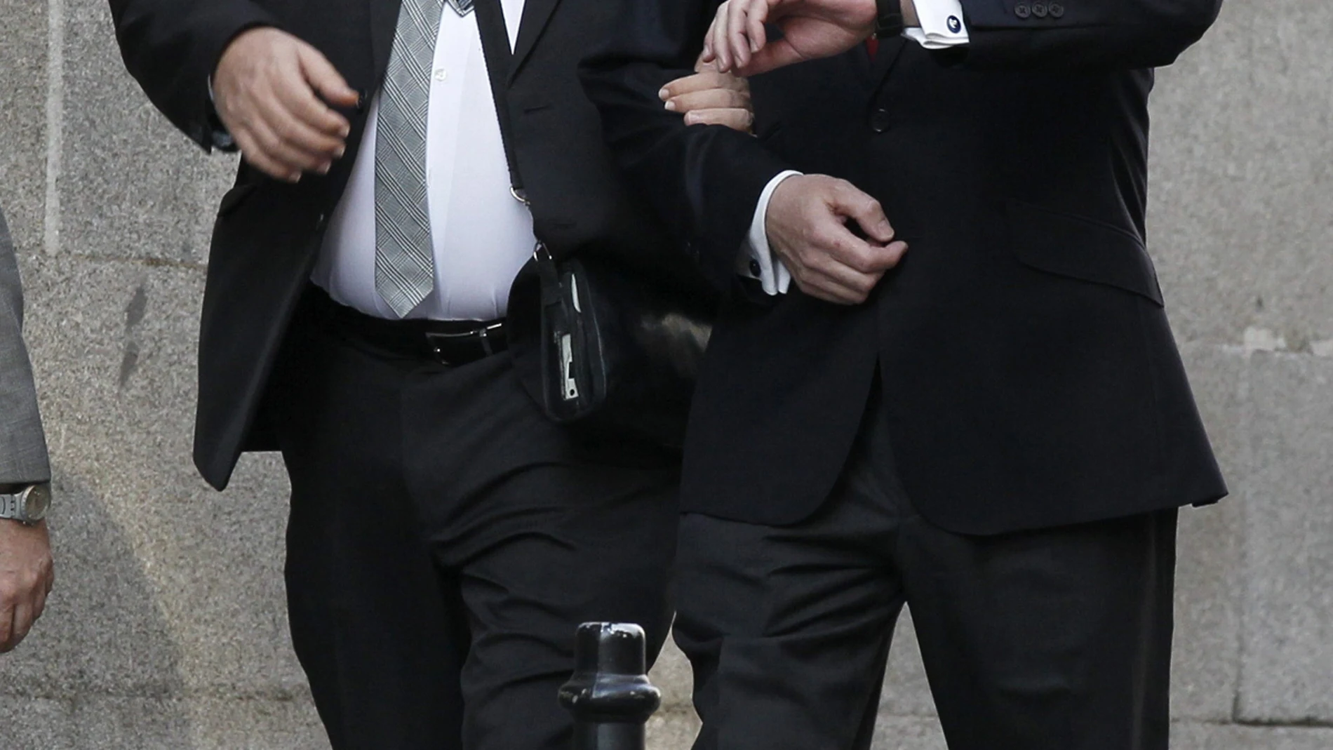 Pablo Crespo y Miguel Duran a su llegada al juzgado Pablo Crespo y Miguel Duran a su llegada al juzgado