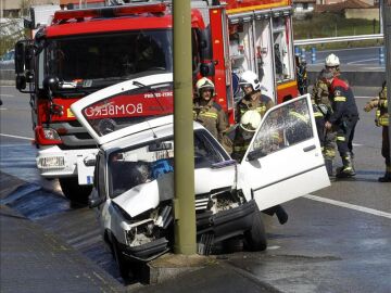 Accidente de tráfico registrado en la ronda sur de Oviedo