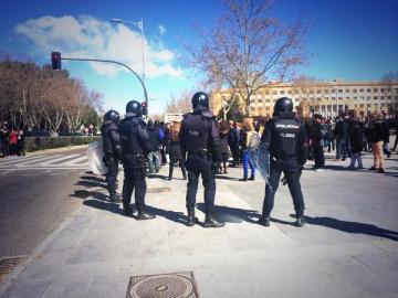 Despliegue policial en la Complutense