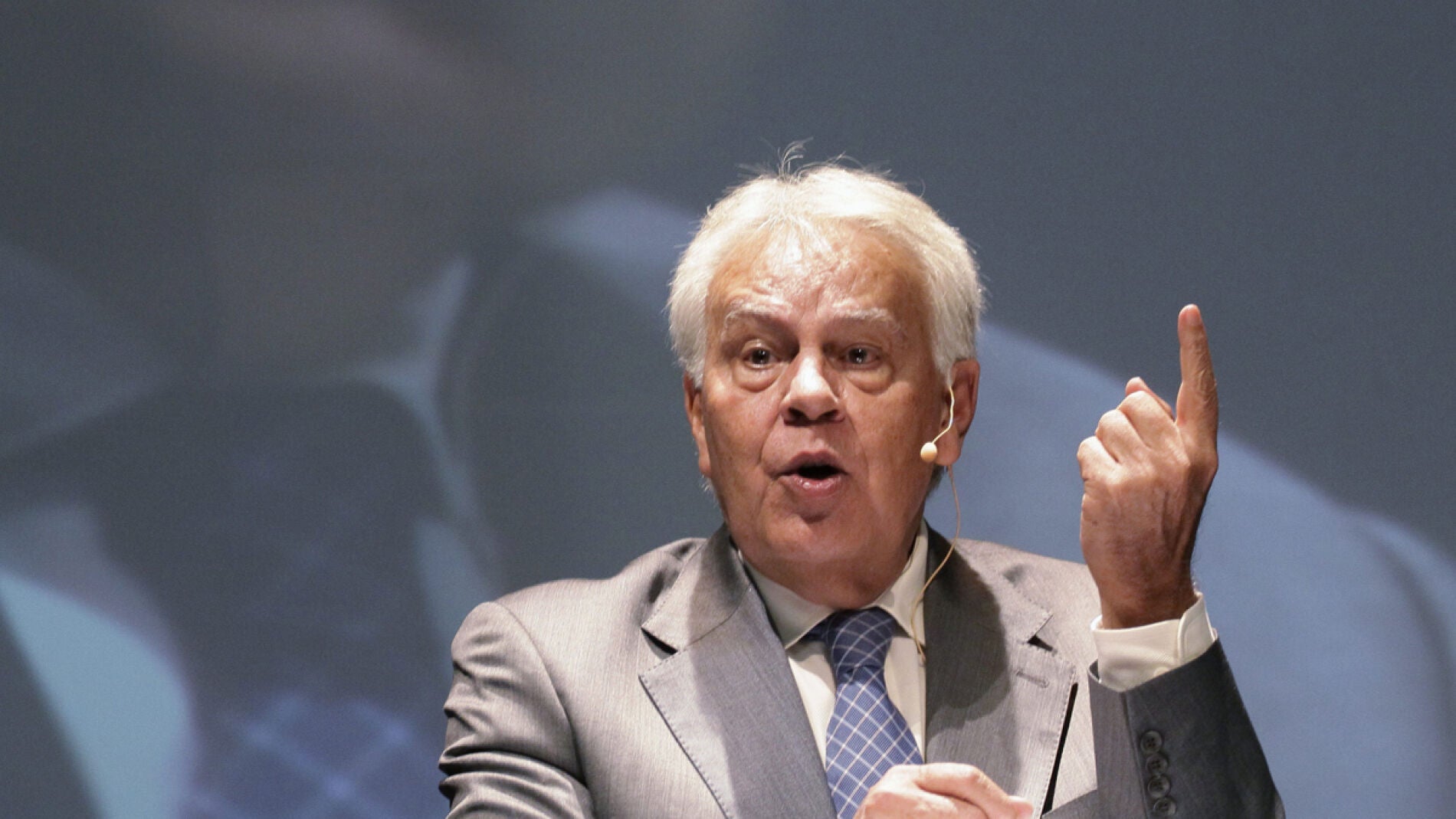 Felipe Gonz&aacute;lez en un acto en M&eacute;xico