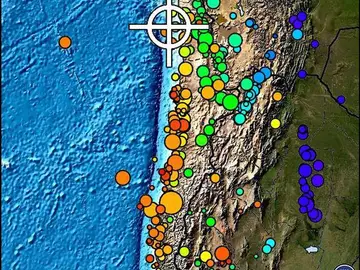 Mapa mostrando el epicentro del terremoto Mapa mostrando el epicentro del terremoto