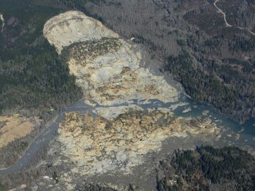 Imagen aérea del alud de barro